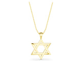 Yellow gold Silver Star of David Pendant_10