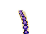 Yellow gold Tanzanite Pavé Curved Wedding Band_11
