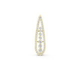 Yellow gold Teardrop Pavé Round Diamond Prong Pendant_6