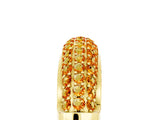 Yellow gold Three-Row Pavé Round Citrine Dome Band_11