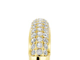 Yellow gold Three-Row Pavé Round Moissanite Dome Band_11