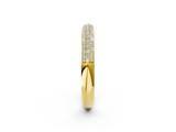 Yellow gold Three-Row Pave Round Diamond Eternity Band with Shared Prong Setting_23