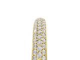 Yellow gold Three-Row Pave Round Diamond Eternity Band with Shared Prong Setting_26