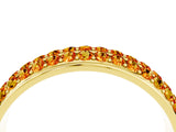 Yellow gold Three-Row Round Citrine Eternity Band with Shared Prong Setting_10
