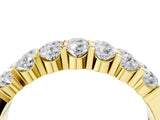 Yellow gold Three-Row Round Diamond Channel Band with Shared Prong Setting_45