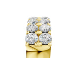 Yellow gold Three-Row Round Diamond Channel Band with Shared Prong Setting_46