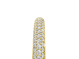 14K Yellow Gold Three-Row Round Diamond Pavé Eternity Band