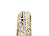 Yellow gold Three-Row Round Diamond Pave Eternity Band with Shared Prong Setting_116