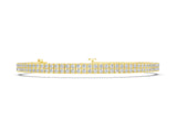 Yellow gold Three-Row Round Diamond Tennis Bracelet with Prong Setting_2