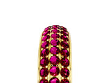 Yellow gold Three-Row Round Garnet Eternity Band with Shared Prong Setting_11