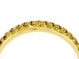 Yellow gold Three-Row Round Yellow Sapphire Eternity Band with Shared Prong Setting_22