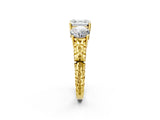 Yellow gold Three-Stone Asscher Cut Cut Diamond Ring with Channel-Set Band and Prong Setting_17
