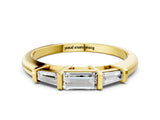 Yellow gold Three-Stone Baguette Cut Channel Set Diamond Band_7