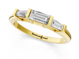 Yellow gold Three-Stone Baguette Cut Channel Set Diamond Band_8