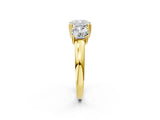 Yellow gold Three-Stone Cushion Cut Cut Diamond Ring with Channel Set Band and Four-Prong Setting_37