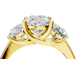 Yellow gold Three-Stone Cushion Cut Cut Solitaire Ring with Classic Prong Setting_7