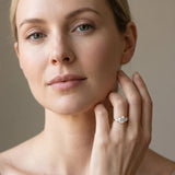 Yellow gold Three-Stone Cushion Solitaire Ring with Tapered Band and Four-Prong Setting_9