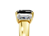 Yellow gold Three-Stone Fancy Black Emerald Cut Cut Diamond Ring with Channel Set Band and Four-Prong Setting_29