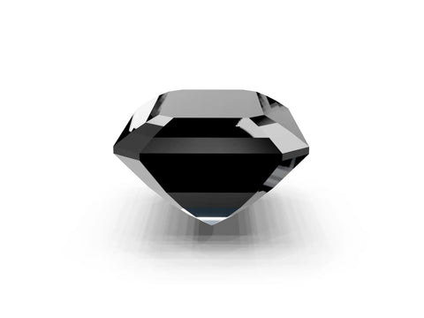 Yellow gold Three-Stone Fancy Black Emerald Cut Diamond Engagement Ring with Pave Band and Prong Setting_3