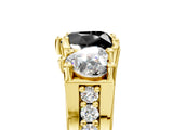Yellow gold Three-Stone Fancy Black Heart Cut Cut Diamond Ring with Channel-Set Band and Four-Prong Setting_17