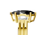 Yellow gold Three-Stone Fancy Black Marquise Cut Cut Classic Band Prong Setting Ring_5
