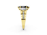 Yellow gold Three-Stone Fancy Black Marquise Cut Cut Diamond Ring with Channel-Set Band and Four-Prong Setting_14