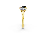 Yellow gold Three-Stone Fancy Black Oval Cut Cut Diamond Ring with Channel Set Band and Four-Prong Setting_27
