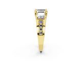 Yellow gold Three-Stone Fancy Black Princess Cut Cut Diamond Ring with Channel-Set Band and Four-Prong Setting_14