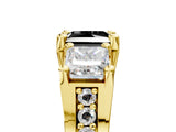 Yellow gold Three-Stone Fancy Black Princess Cut Cut Diamond Ring with Channel-Set Band and Four-Prong Setting_17