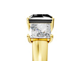 Yellow gold Three-Stone Fancy Black Princess Cut Cut Solitaire Ring with Classic Prong Setting_5