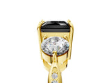 Yellow gold Three-Stone Fancy Black Princess Cut Diamond Channel Set Engagement Ring with Prong Setting_17