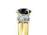 Yellow gold Three-Stone Fancy Black Round Cut Cut Diamond Ring with Prong Setting and Classic Band_5