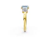 Yellow gold Three-Stone Fancy Blue Asscher  Cut Diamond Ring with Channel-Set Band and Four-Prong Setting_24