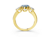 Yellow gold Three-Stone Fancy Blue Heart Cut Cut Diamond Ring with Channel Set Band and Four-Prong Setting_27