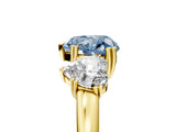 Yellow gold Three-Stone Fancy Blue Heart Cut Cut Diamond Ring with Channel Set Band and Four-Prong Setting_29