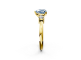 Yellow gold Three-Stone Fancy Blue Heart  Cut Diamond Solitaire with Prong Setting and Classic Band_27