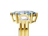 Yellow gold Three-Stone Fancy Blue Marquise Cut Cut Classic Band Prong Setting Ring_5