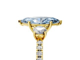 Yellow gold Three-Stone Fancy Blue Marquise Cut Cut Diamond Pavé Band with Prong Setting_20