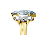 Yellow gold Three-Stone Fancy Blue Marquise Cut Cut Diamond Ring with Channel Set Band and Four-Prong Setting_30
