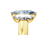 Yellow gold Three-Stone Fancy Blue Marquise Cut Cut Diamond Ring with Prong Setting and Classic Band_5