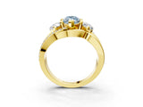 Yellow gold Three-Stone Fancy Blue Marquise Cut Cut Diamond Split Shank Prong Set Ring_3