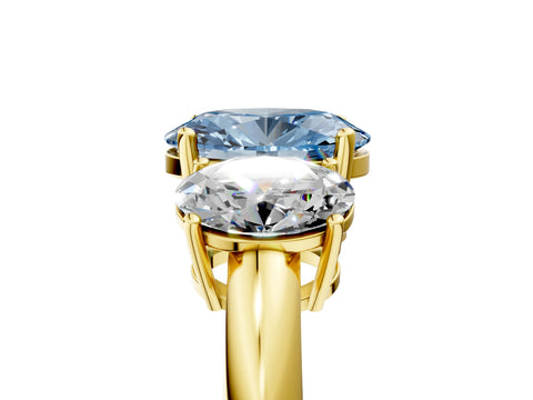 Yellow gold Three-Stone Fancy Blue Oval Cut Cut Diamond Engagement Ring with Prong Setting on a White Gold Band_41