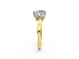 Yellow gold Three-Stone Fancy Blue Oval Cut Cut Diamond Ring with Channel Set Band and Four-Prong Setting_26