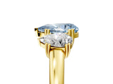 Yellow gold Three-Stone Fancy Blue Pear Cut Cut Diamond Ring with Channel Set Band and Four-Prong Setting_29