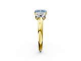 Yellow gold Three-Stone Fancy Blue Radiant  Cut Diamond Ring with Channel-Set Band and Four-Prong Setting_51