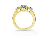 Yellow gold Three-Stone Fancy Blue Round Cut Cut Diamond Ring with Channel Set Band and Four-Prong Setting_27