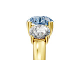 Yellow gold Three-Stone Fancy Blue Round Cut Cut Diamond Ring with Channel Set Band and Four-Prong Setting_29