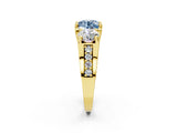 Yellow gold Three-Stone Fancy Blue Round  Cut Diamond Ring with Channel-Set Band and Four-Prong Setting_51