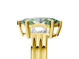 Yellow gold Three-Stone Fancy Green Marquise Cut Cut Classic Band Prong Setting Ring_5
