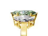Yellow gold Three-Stone Fancy Green Marquise Cut Cut Diamond Engagement Ring with Flat Band and Four-Prong Setting_17